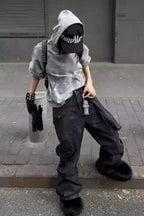 x FFF Soul's Eye Washed Distressed Spray Paint Over Dye Hoodie