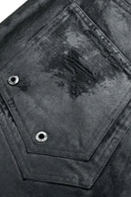 x GOJOYJINNI Armor Patch Distressed Biker Jeans