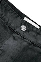 x GOJOYJINNI Armor Patch Distressed Biker Jeans