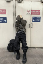 x GOJOYJINNI Armor Patch Distressed Biker Jeans