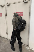 x GOJOYJINNI Armor Patch Distressed Biker Jeans