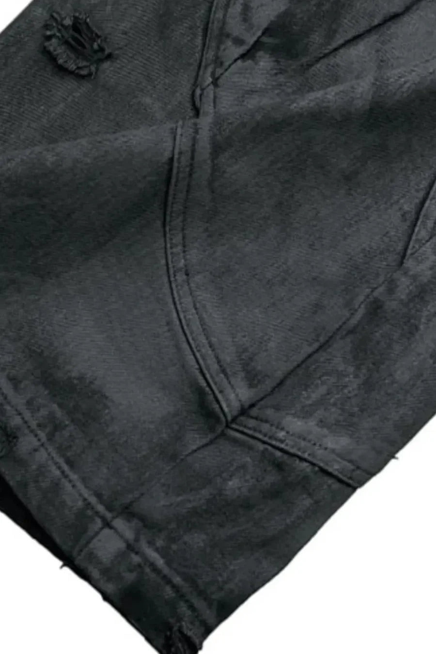 x GOJOYJINNI Armor Patch Distressed Biker Jeans